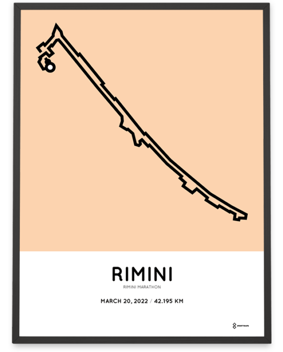 2022 Rimini marathon course poster