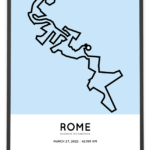 2022 Run Rome the marathon course poster