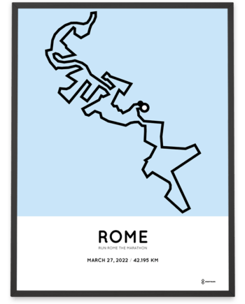 2022 Run Rome the marathon course poster