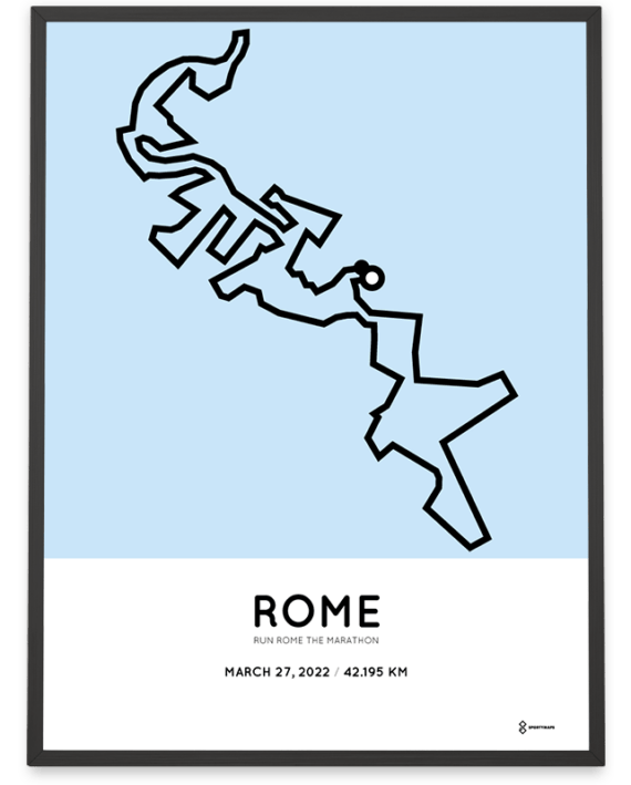 2022 Run Rome the marathon course poster