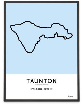 2022 Taunton marathon course print