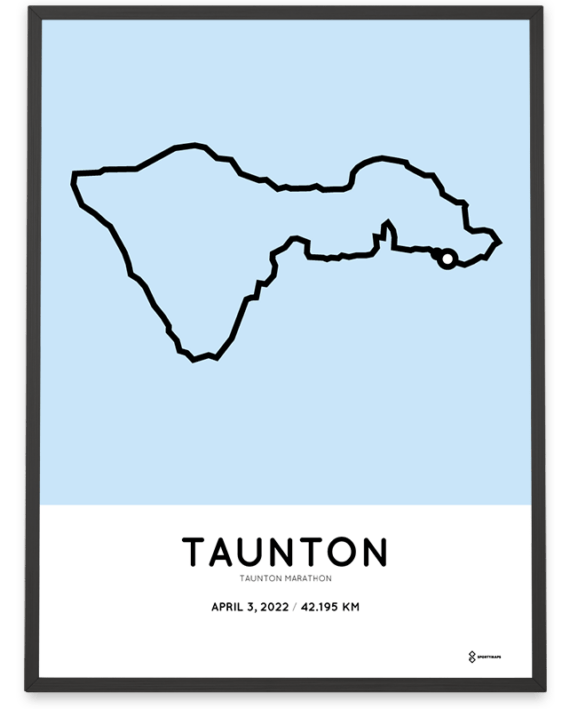 2022 Taunton marathon course print