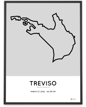 2022 Treviso marathon course poster Sportymaps