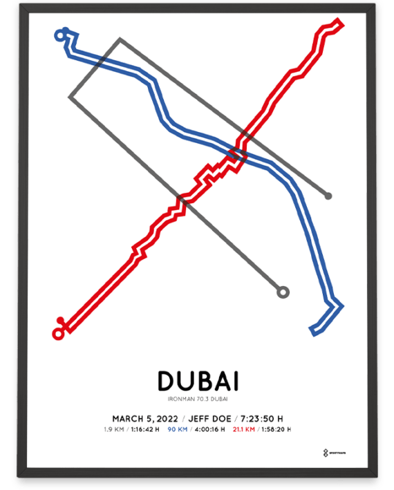 2022 ironman 70.3 dubai sportymaps print