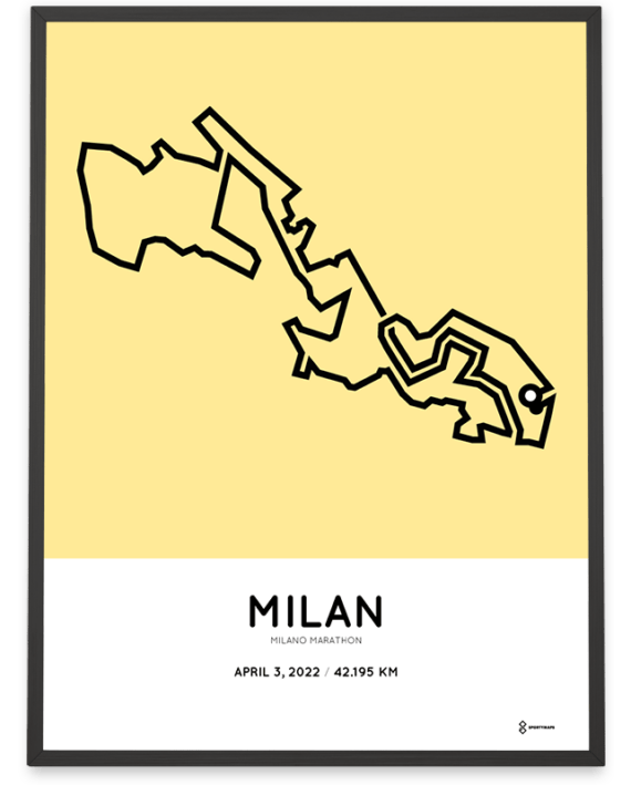 2022 milano marathon sportymaps poster