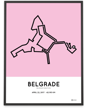 2017 belgrade marathon course poster