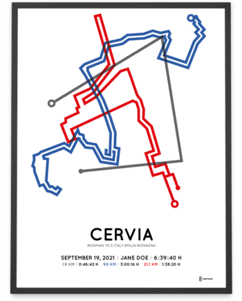 2021 Ironman 70.3 Italy Emilia-Romagna course poster