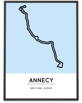 2022 Annecy Lake Marathon parcours print