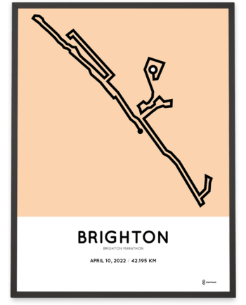 2022 Brighton marathon Sportymaps course poster