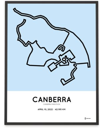2022 Canberra marathon course poster