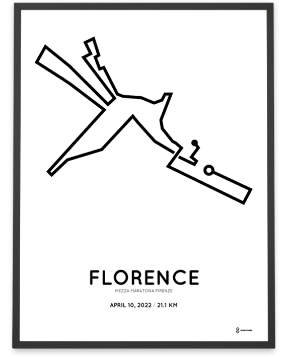 2022 Florence half marathon Sportymaps poster