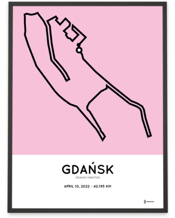2022 Gdansk marathon course print