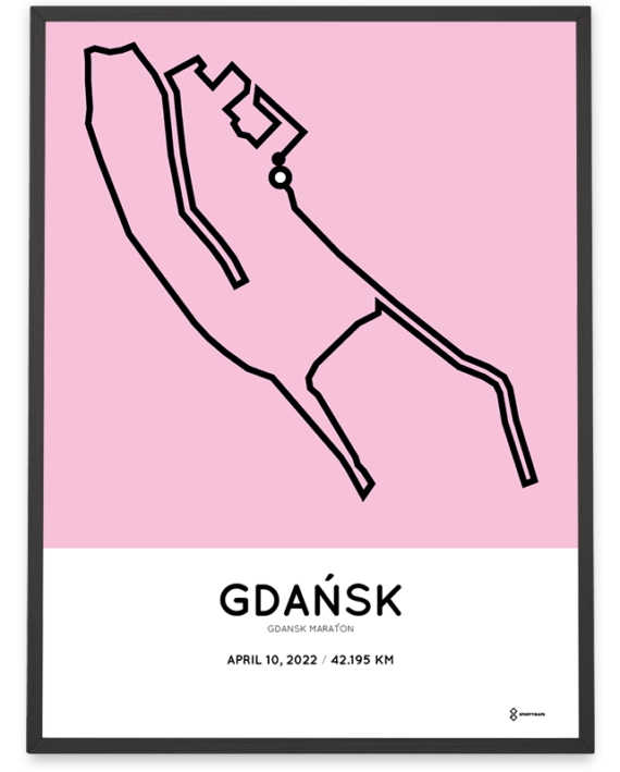 2022 Gdansk marathon course print