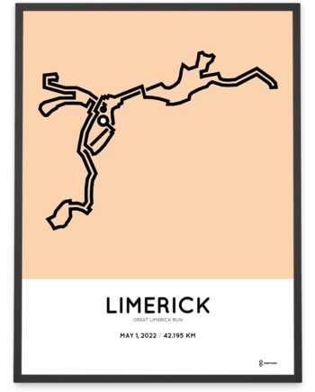 2022 Great Limerick Run course Sportymaps poster