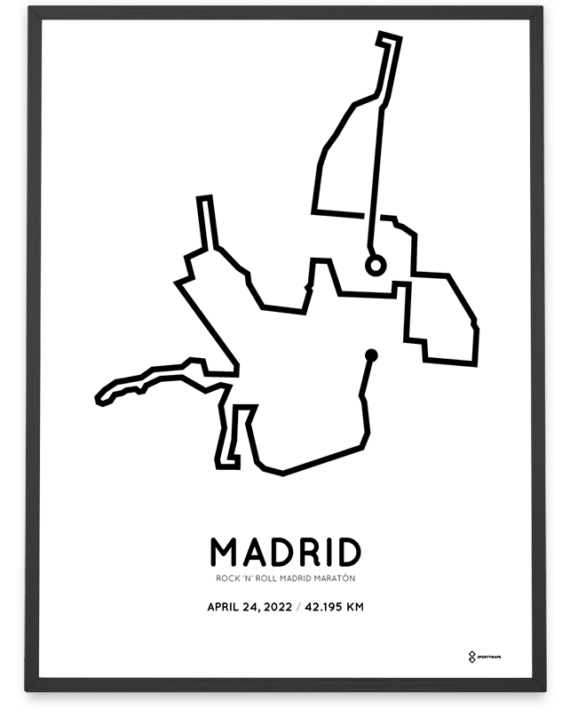 2022 Madrid marathon course poster