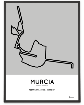 2022 Murcia marathon Sportymaps print