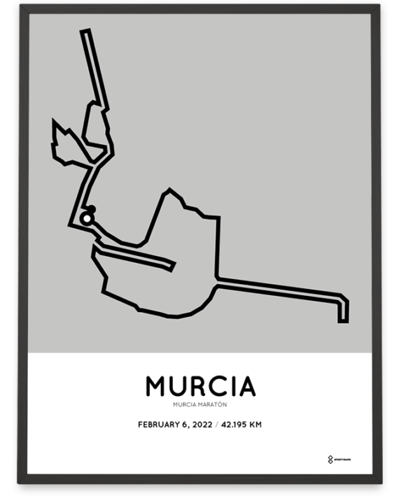 2022 Murcia marathon Sportymaps print