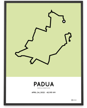 2022 Padua Marathon course poster Sportymaps