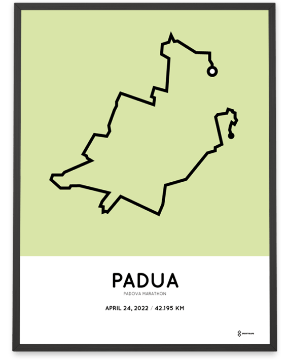 2022 Padua Marathon course poster Sportymaps