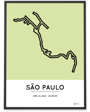 2022 Sao paulo marathon Sportymaps routemap print
