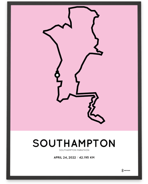 2022 Southhampton marathon course poster