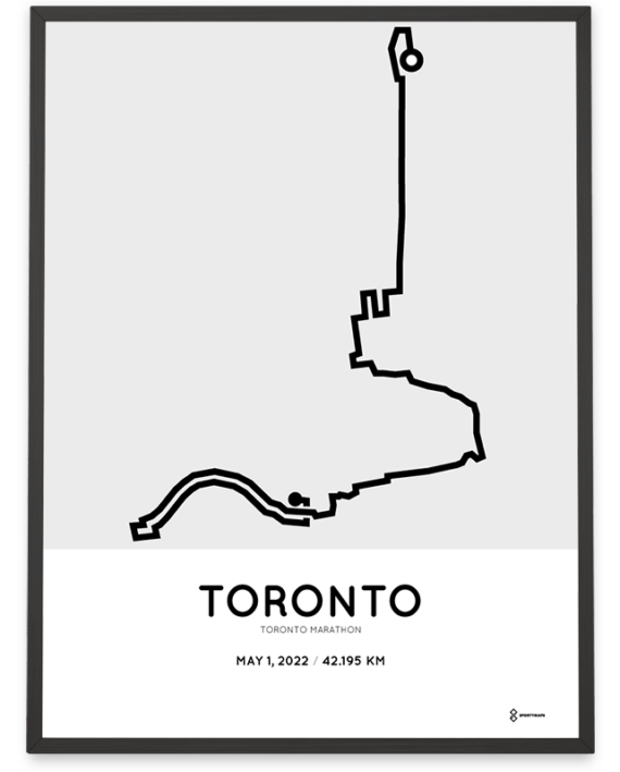 2022 Toronto marathon course poster