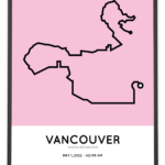 2022 Vancouver marathon route map print