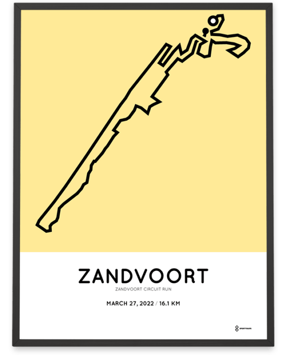 2022 Zandvoort Circuit Run route poster