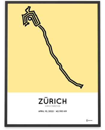2022 Zurich marathon strecke poster