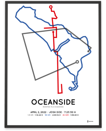 2022 ironman 70.3 oceanside sportymaps poster