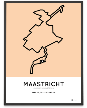 2022 maastricht marathon route poster