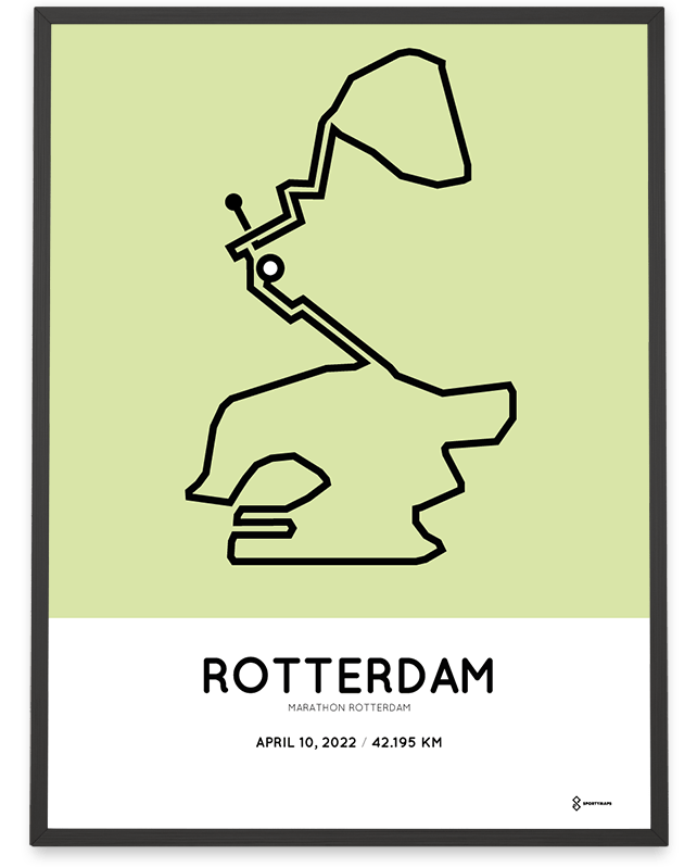2022 rotterdam marathon route poster
