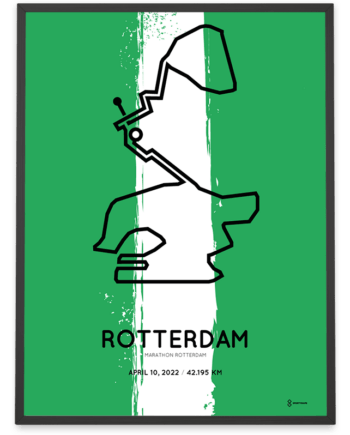 2022 Marathon rotterdam parcours poster Sportymaps