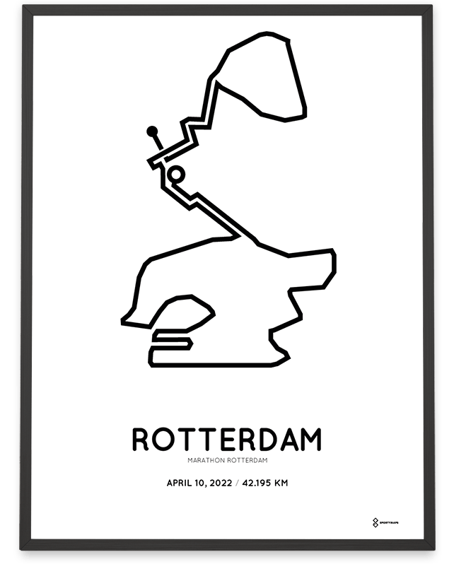 2022 marathon rotterdam strecke poster
