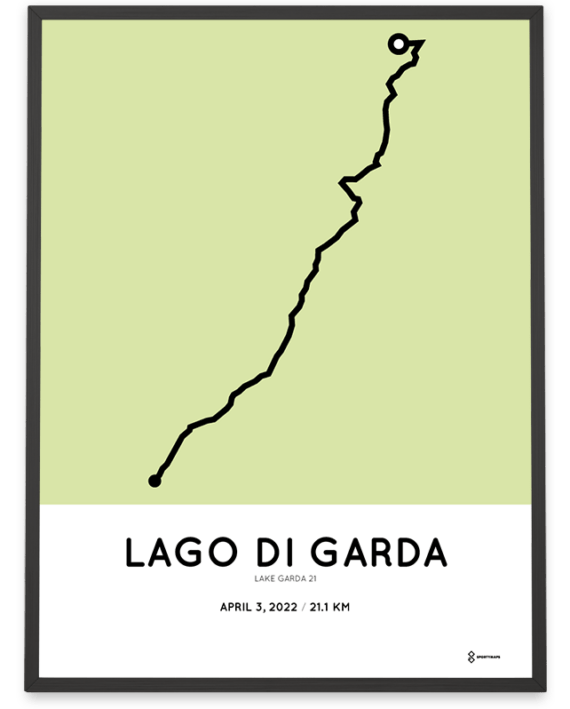 2022 Lake garda 21 marathon course poster