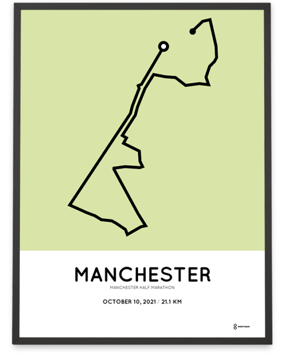 2021 Manchester half marathon map