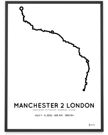 2022 Amazonian manchester 2 london routemap print