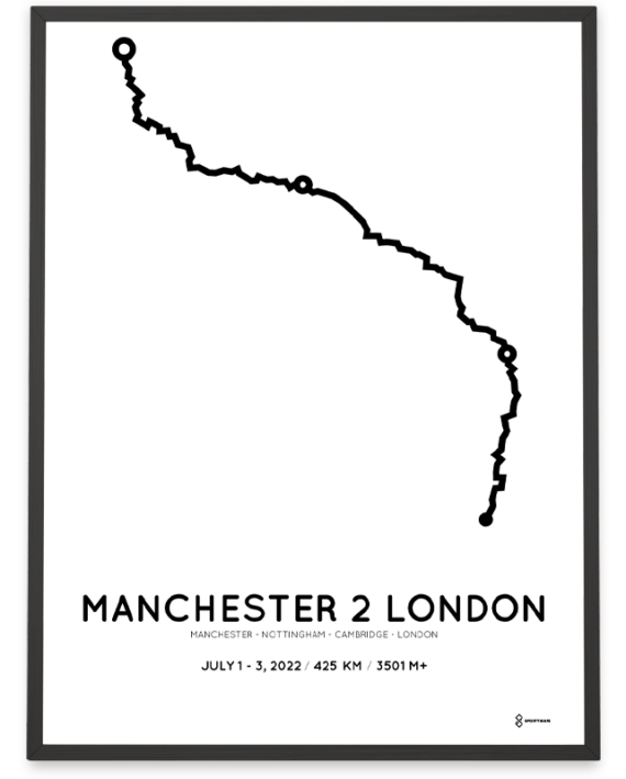 2022 Amazonian manchester 2 london routemap print