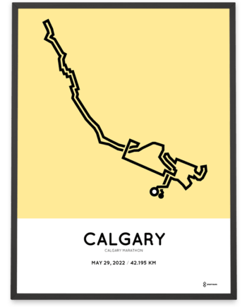 2022 Calgary marathon course poster