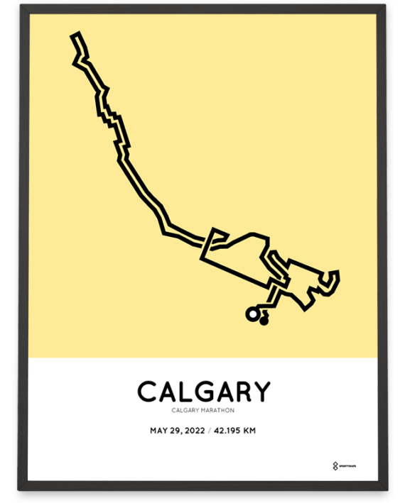 2022 Calgary marathon course poster