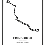 2022 Edinburgh marathon course poster