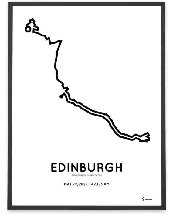 2022 Edinburgh marathon course poster