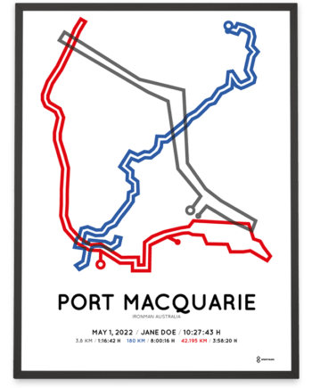 2022 Ironman Australia course poster