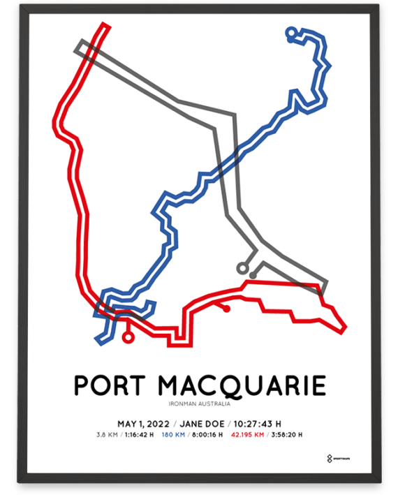 2022 Ironman Australia course poster