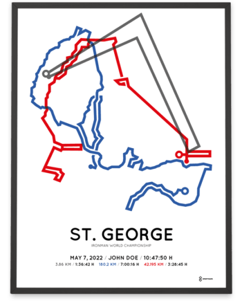 2022 Ironman st. george course poster