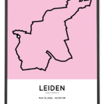 2022 Leiden marathon Sportymaps route poster