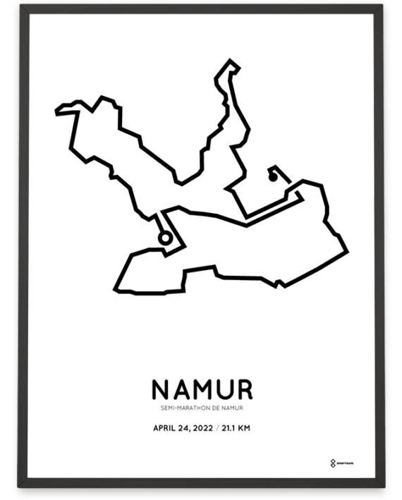 2022 Semi-marathon de Namur parcours poster