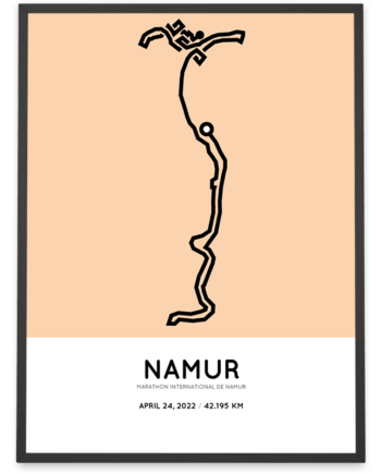 2022 Namur marathon course poster