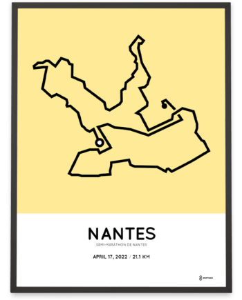2022 Nantes half marathon course poster