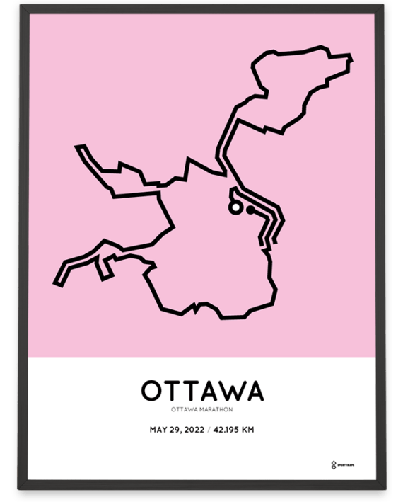 2022 Ottawa marathon Sportymaps course poster